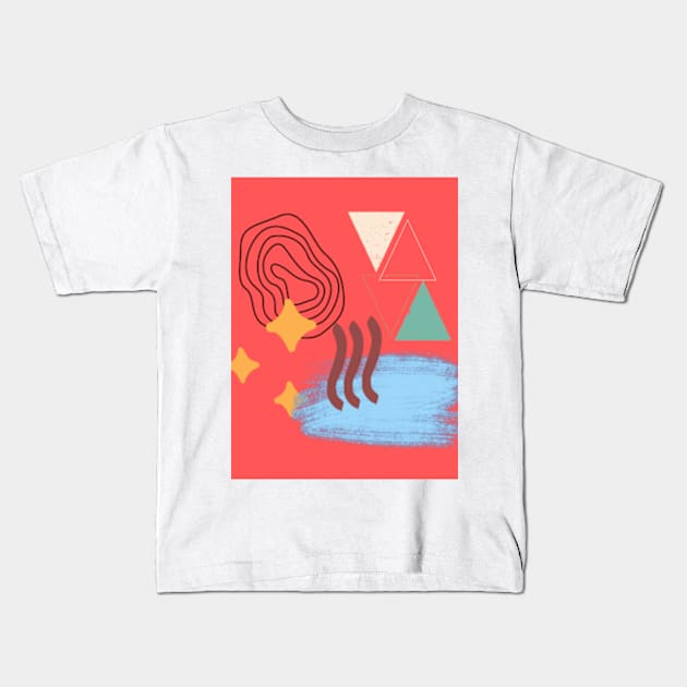 Abstract Doodles Art Kids T-Shirt by 80snerd